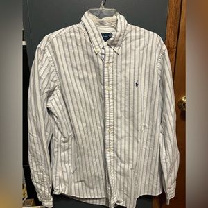 Ralph Lauren 90s Vintage Striped Long Sleeve Button Down Shirt XL Heavyweight
